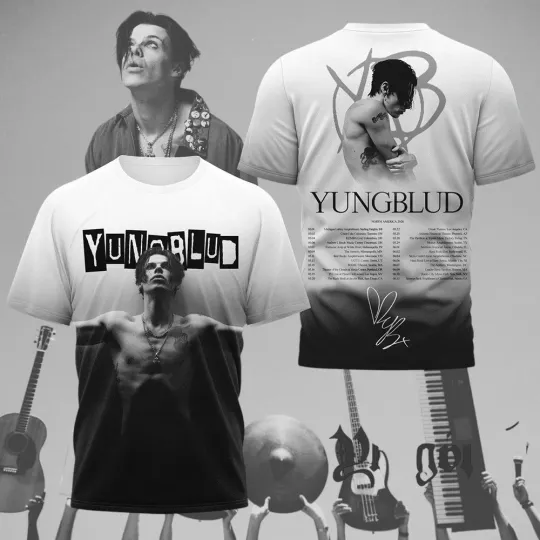 Discover Yungbludd 2026 World Tour Limited Edition 3D T-Shirt