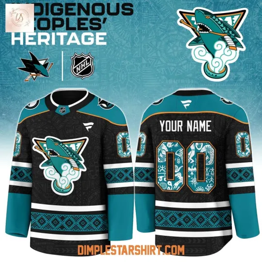 Personalized San Jose Sharks Indigenous Peoples’ Heritage Hockey Shirt Men's