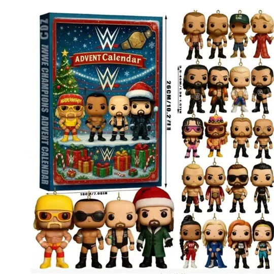 Discover Wrestling Champion 2025 Advent Calendar 24 Days Countdown Calendar 24 Legends