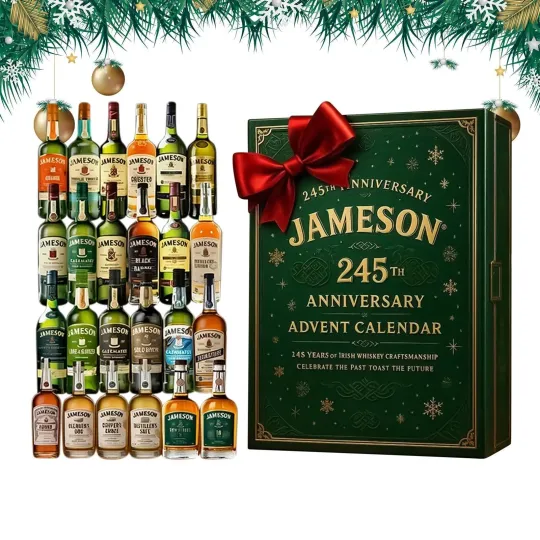 Discover 2025 Whiskey Advent Calendar: 24 Days Without Repetition, 2D Christmas Decor