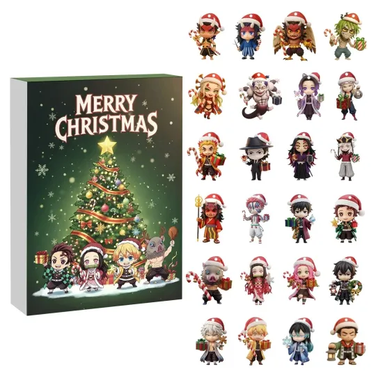 Discover Anime demon Advent Calendar 24 Day Acrylic Countdown Box Mystery Gifts