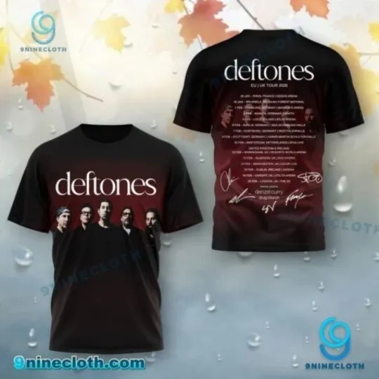 Discover Deftone EU UK Tour 2026 3D All Over Print T-Shirt