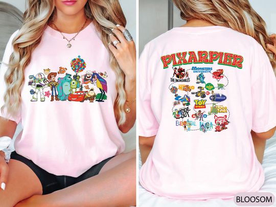 Discover Disneyland Pixar Pier Tour T-shirt, Disney Pixar Fest 2026 Shirt, Meet me at Pixar Pier Disney Pixar Characters Tee, Disneyland Trip Shirt