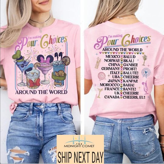 Discover Epcot World Tour Shirt, Drink Around The World Shirt, Disney Group Trip Shirt, Epcot Disney World Shirt, Epcot Drink Around the World Tee