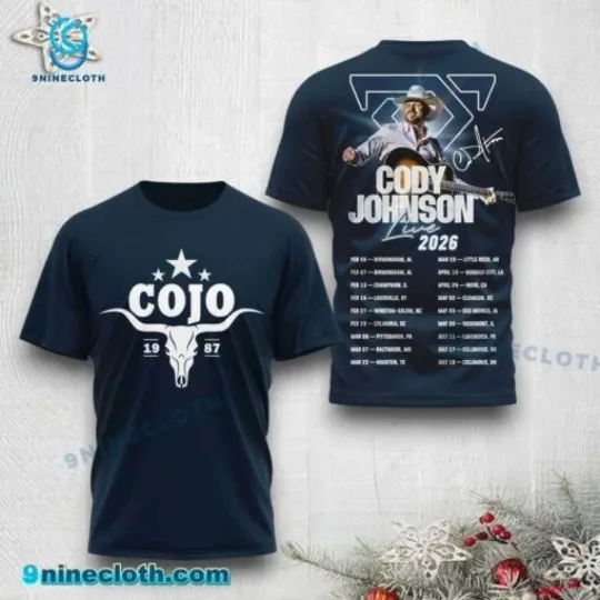 Discover Cody Johnsonn Live 2026 3D All Over Print T-Shirt