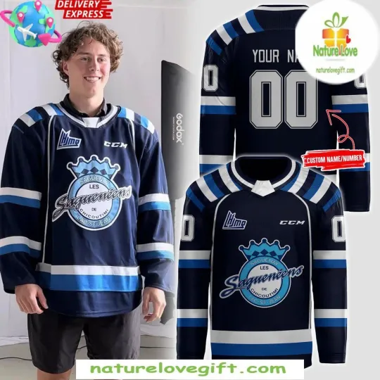 Discover Personalized Chicoutimi Saguenéens Blue Hockey Shirt Men's Fan Gear Gift 2025