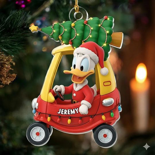 Discover Donald Duck Ornament, Personalized Christmas Tree Decoration, Disney Little Tikes Cozy Coupe Ornament, Cute Donald Christmas Decor 2025