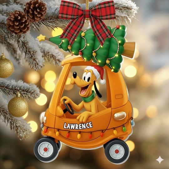 Discover Pluto Ornament, Personalized Disney Christmas Decoration, Cute Dog Holiday Ornament, Christmas Tree Gift for Kids, Disney Fan Gift 2025