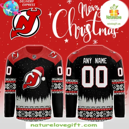 Discover Custom New Jer.sey Devils Christmas Hockey Shirt Men's Fan Gear Gift Holiday
