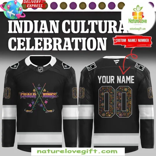 Personalized Los Angeles Kings Hockey Shirt Men's Indian Cultural Celebration