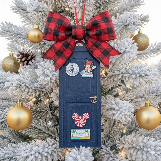 Discover Disney Cruise Door Ornament, Mickey Minnie Nautical Gift, Disney Wish Stateroom Decoration, Personalized Family Vacation Keepsake