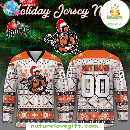 Discover Personalized Fort Wayne Komets 2025 Christmas Hockey Shirt Men's Fan Gear Gift