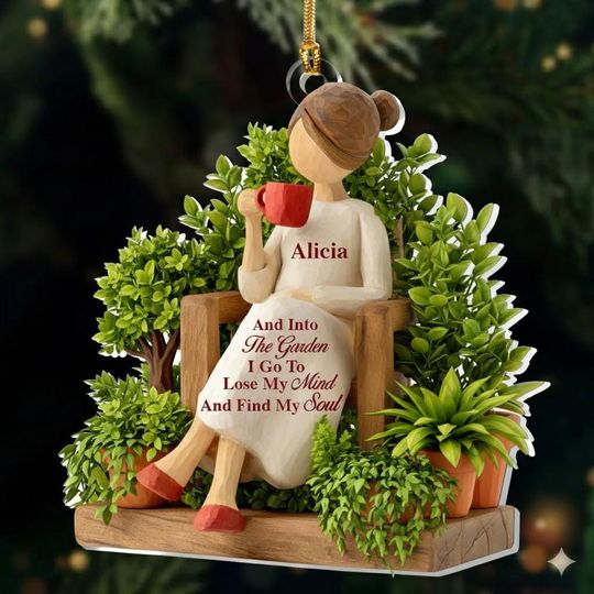 Discover Personalized Gardener Christmas Ornament, Gardening Ornament, Plant Lover Ornament, Gift for Gardeners, Xmas Gift For Gardener