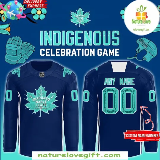 Discover Personalized Toronto Maple Leafs Indigenous Hockey Shirt Men's Gift Celebration