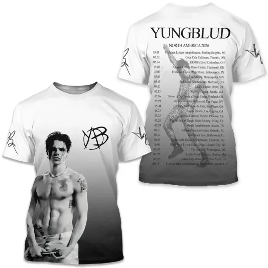 Discover Yungbludd North America 2026 Tour 3D Printed Limited Edition Shirt