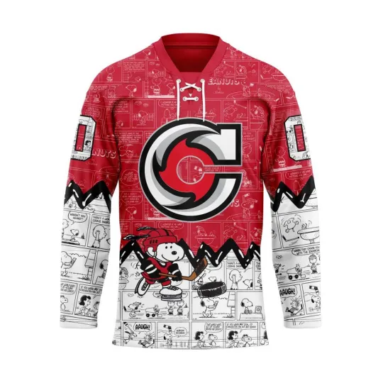 Discover Personalized Cincinnati Cyclones Special Peanuts Lace Hockey Shirt
