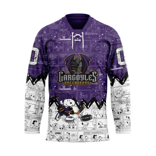 Discover Personalized Greensboro Gargoyles Special Peanuts Hockey Shirt