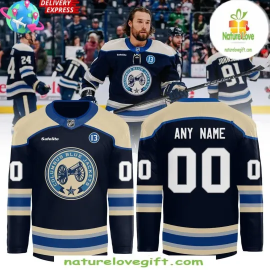 Discover Personalized Columbus Blue Jackets Breakaway Hockey Shirt Men's Gift Alternate