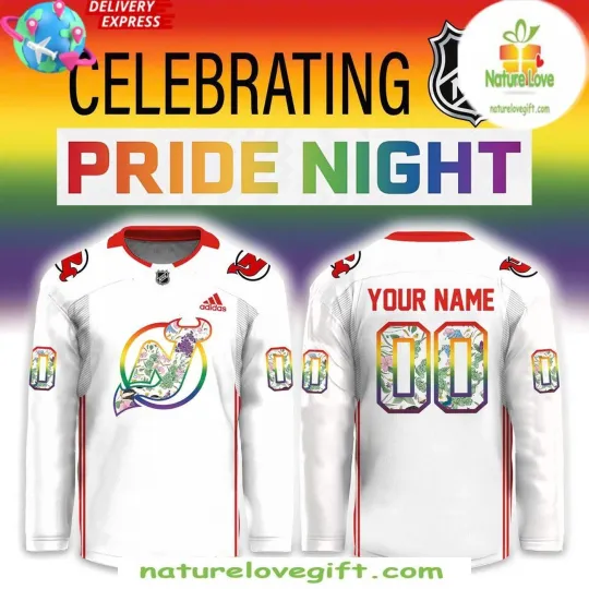 Discover Personalize New Jer.sey Devils 2025 Pride Night Hockey Shirt Men's Fan Gear Gift