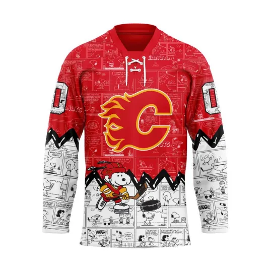 Discover Personalized Calgary Flames Special Peanuts Hockey Shirt