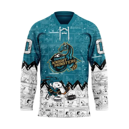 Discover Personalized Tahoe Knight Monsters Special Peanuts Hockey Shirt