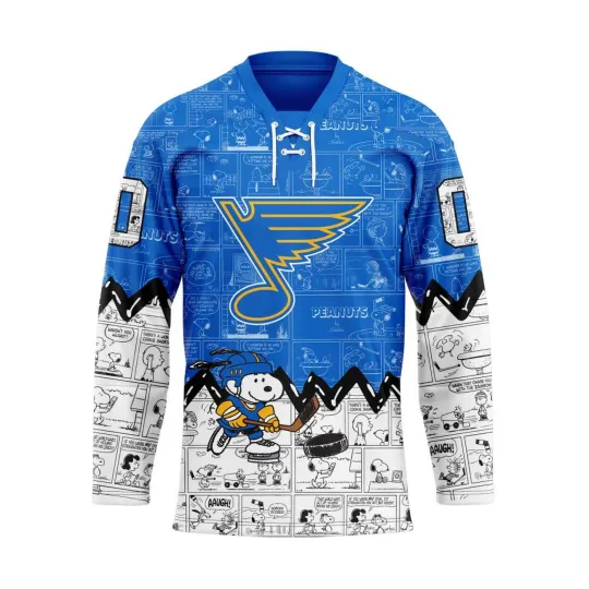 Personalized St. Louis Blues Special Peanuts Hockey Shirt