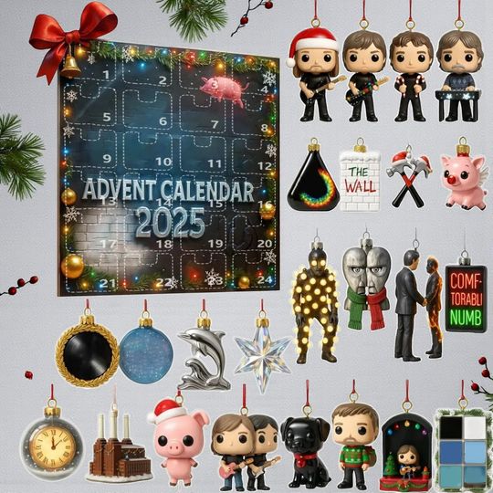 Discover Christmas Rock Band Advent Calendar 2025, 24 Acrylic Music Pendants Gift for Fans