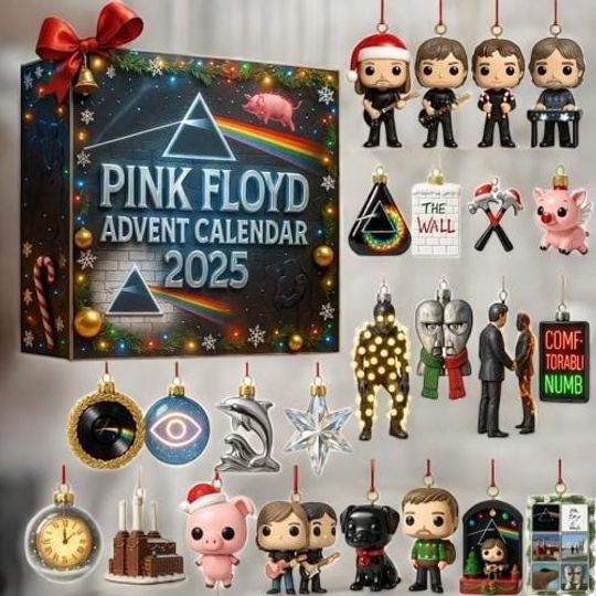 Pink Floyd Advent Calendar 2025, Rock Band Christmas Countdown Gift, Music Lover Collectible, 24-Day Holiday Calendar