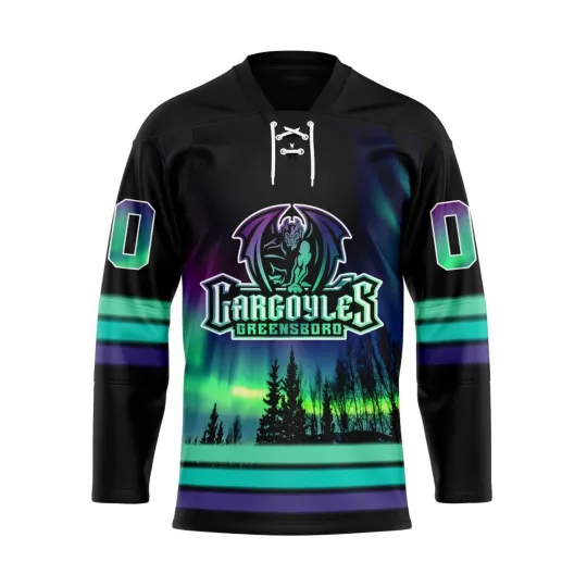 Greensboro Gargoyles With Northern Lights Hockey Shirt