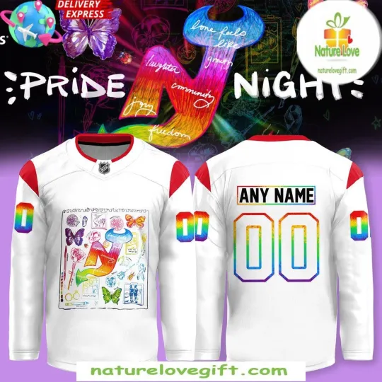 Discover Personalize New Jer.sey Devils 2025 Pride Night Hockey Shirt Men's Fan Gear Gift