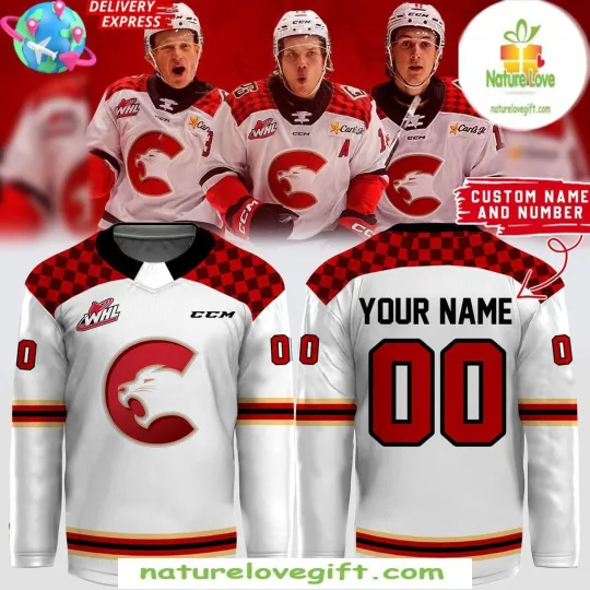 Discover Personalized Prince George Cougars White Hockey Shirt Men's Fan Gear Gift 2025