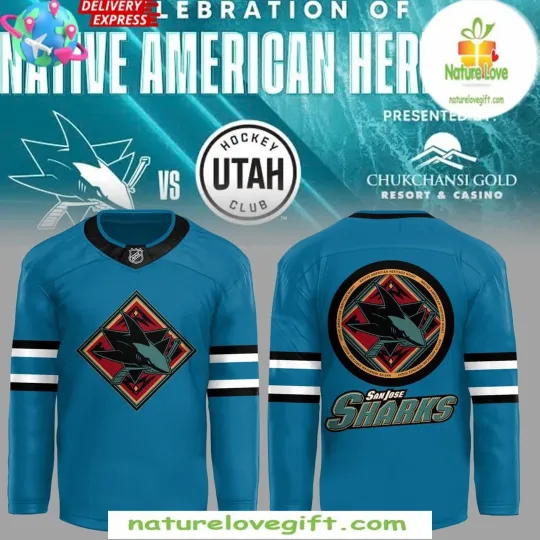 San Jose Sharks Native Heritage Night Hockey Shirt Men's Fan Gear Xmas Gift