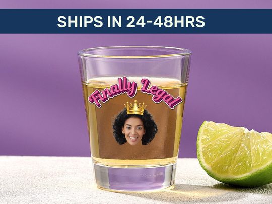 Discover Funny Face Shot Glass: Custom 21st Birthday Party Favor
