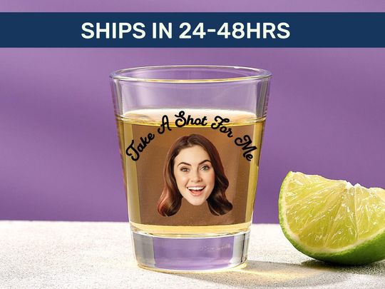 Discover Personalized Photo Shot Glass  Custom Face Keepsake, Funny Gift