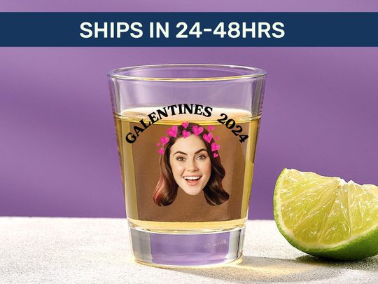 Discover Personalized Galentine's Day Shot Glass: Custom Face Gift