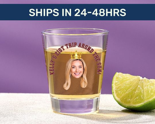 Discover Personalized Birthday Shot Glass: Custom Face Photo Party Favor