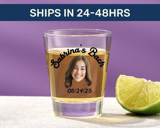 Discover Personalized Bachelorette Shot Glass: Custom Photo Bridal Party Favor