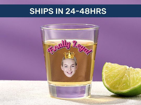 Discover Personalized Face Shot Glass: 21st Birthday Gift
