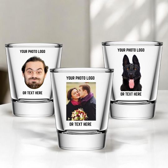 Discover Custom Shot Glass,  Photo On Shot Glass, Personalized Shot glass, Personalized Photo Shot Glass, Custom Photo Shot Glass