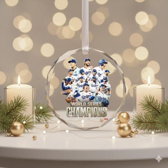 Discover 2025 LA Dodgers Holiday Ornament, MLB World Series Champs Baseball Gift for Fans