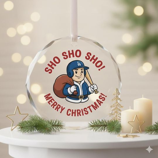 Discover Los Angeles Dodgers 2025 Winning Season Ornament, MLB World Series Champions Baseball Holiday Decor