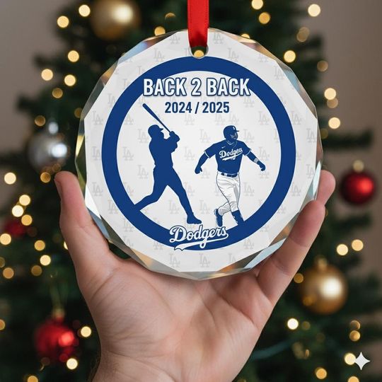 Discover LA Dodgers 2025 World Series Champs Ornament, MLB Baseball Christmas Tree Keepsake for Loyal Fans