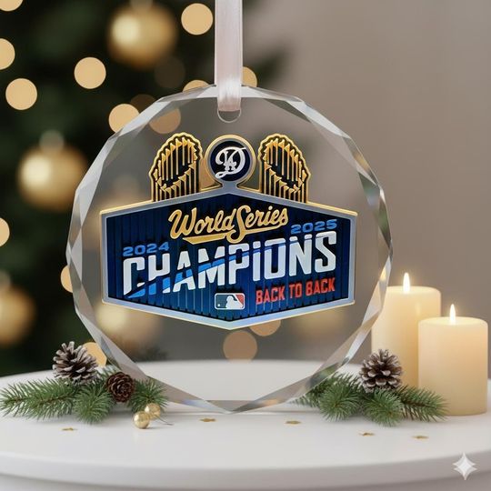 Discover Dodgers 2025 Holiday Ornament, World Series Baseball Champions Decor, MLB Christmas Tree Gift