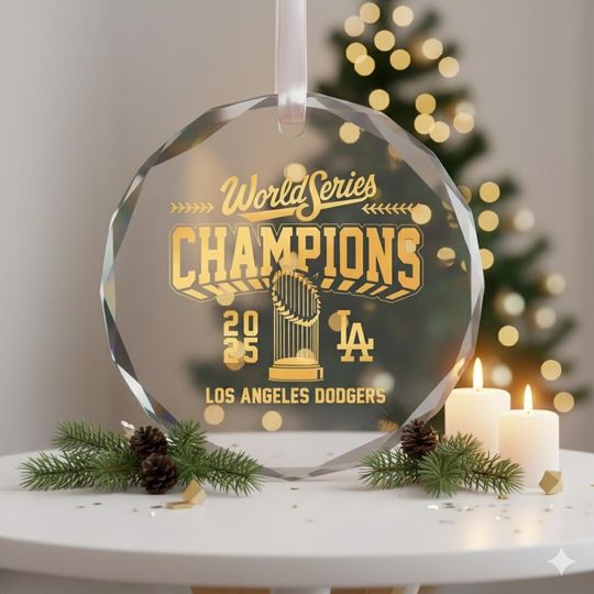 Discover Dodgers World Series 2025 Christmas Ornament, MLB Champs Baseball Decor, LA Tree Ornament