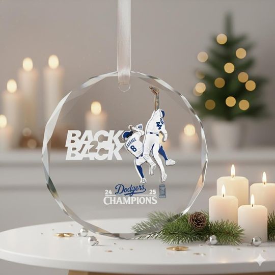 Discover LA Dodgers World Series 2025 Ornament, Baseball Champions Tree Decoration, Holiday Gift for Fans