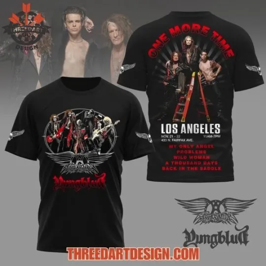 Yungbludd Aerosmith One More Time Los Angeles T-Shirt
