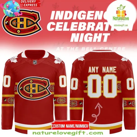 Discover Personalized Montreal Canadiens 2025 Indigenous Night Hockey Shirt Men's Gift