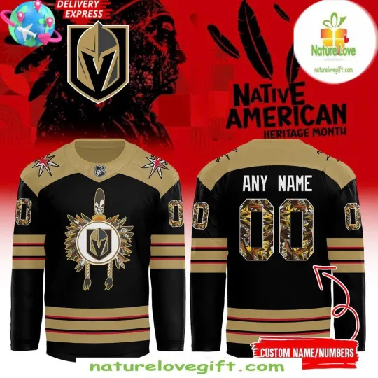Discover Custom Vegas Golden Knights Native Heritage Month 2025 Hockey Shirt Fan Gear