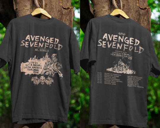 Discover Avenged Sevenfold 2026 Tour T-Shirt | Vintage Heavy Metal Tee