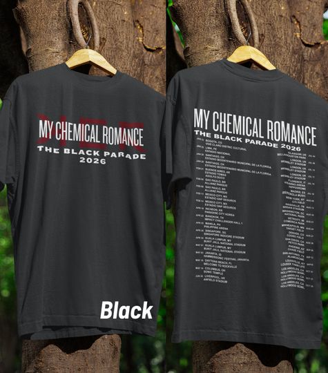 Unisex T-Shirt MCR , Sweatshirt MCR, Hoodie MCR the black parade 2026 Tour
